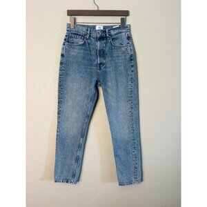 Anine Bing Sz 29 Sonya Straight Leg Jeans High Rise 100% Button Fly